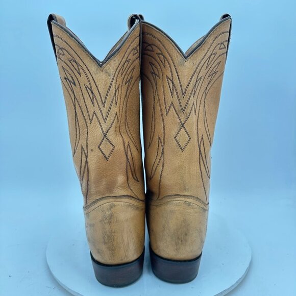 Frye Billy Tall Men Size 10B Women 11B 77697 Light Tan Leather Cowboy Boot - Picture 5 of 15